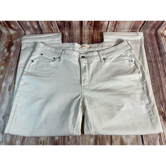 Levi's BOYFRIEND Womens Size 20W White Mid Rise Crop Jeans Denim Pants 39x27.5 - Picture 3 of 14
